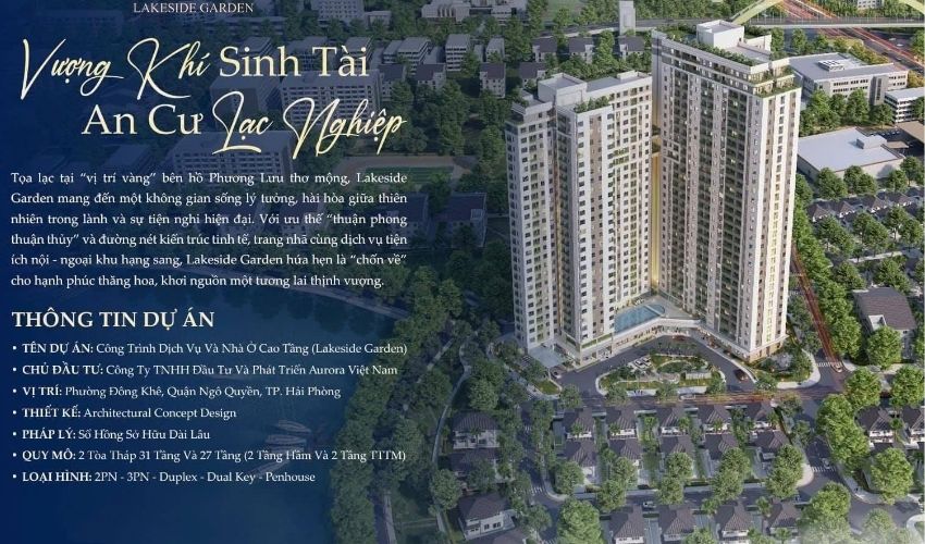 Hình ảnh phối cảnh của dự án Lakeside Garden Hải Phòng