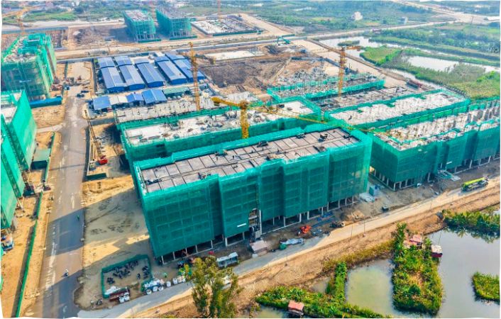 Ảnh thực tế công trường dự án Vinhomes tràng cát mới nhất 2026