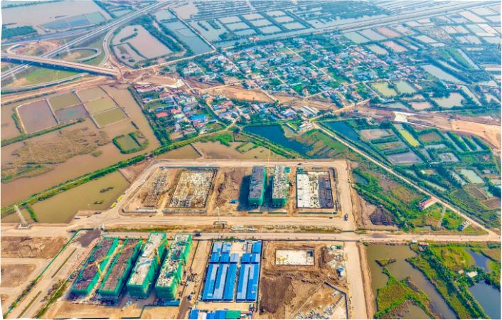 Hình ảnh công trường thi công Vinhomes Tràng Cát